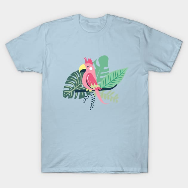 Pink Parrot T-Shirt by SoBetty